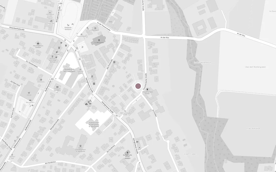 Карта: La Yeva, Rauschendorfer Straße 9, 53639 Кёнигсвинтер (район Штильдорф) — местоположение отмечено точкой